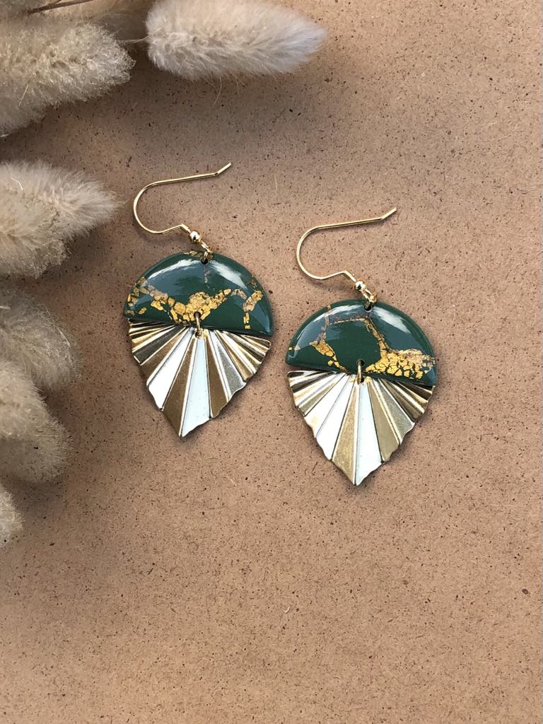 Handmade PolymerClay earrings, extremely light, stainless steel and hypoallergenic. 