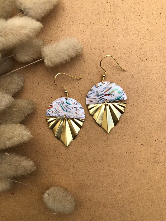 Handmade PolymerClay earrings, extremely light, stainless steel and hypoallergenic. 