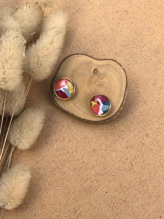 Handmade PolymerClay earrings, extremely light, stainless steel and hypoallergenic. 