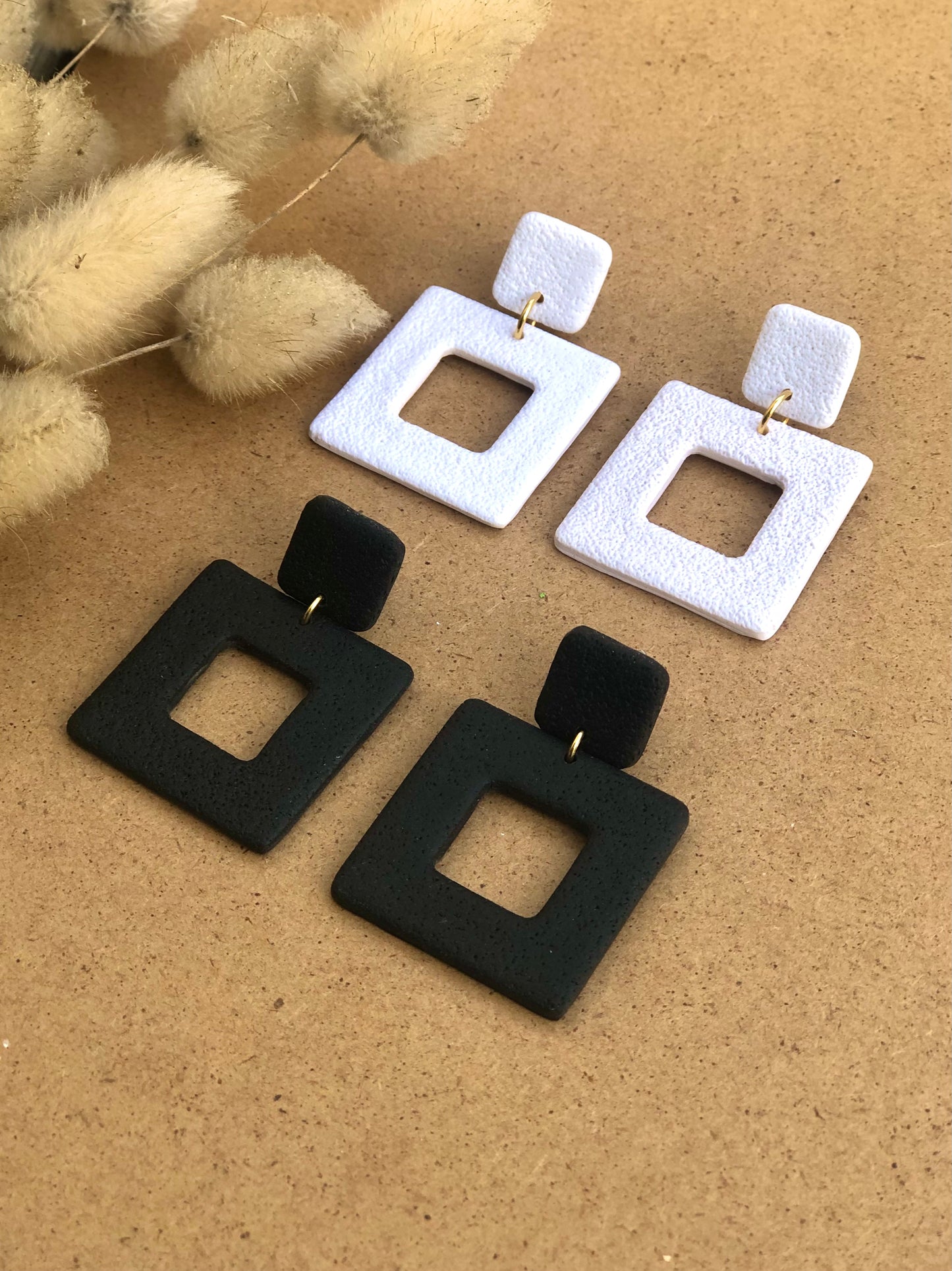 Handmade PolymerClay earrings, extremely light, stainless steel and hypoallergenic. 