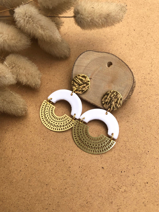 Handmade PolymerClay earrings, extremely light, stainless steel.